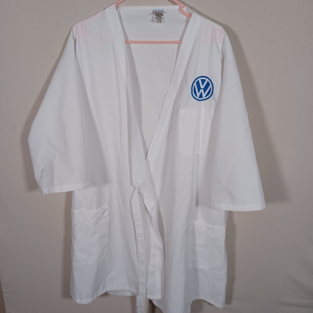 Volkswagen Vintage Mechanic Dealer Service Shop Tech Lab‎ Coat Red Kap